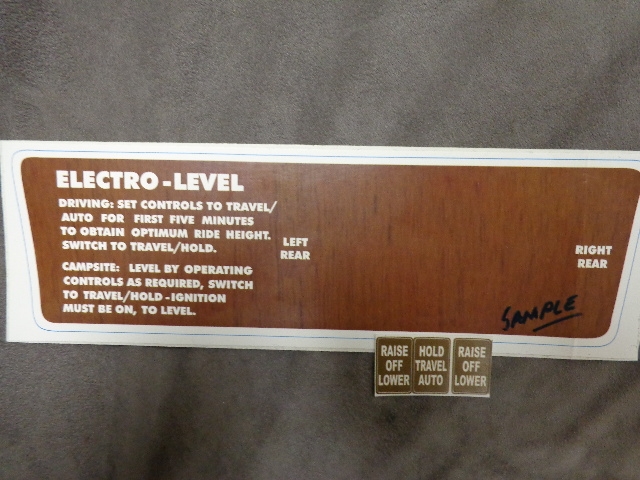 75-77 OVERLAY LABEL - GMC MOTORHOME